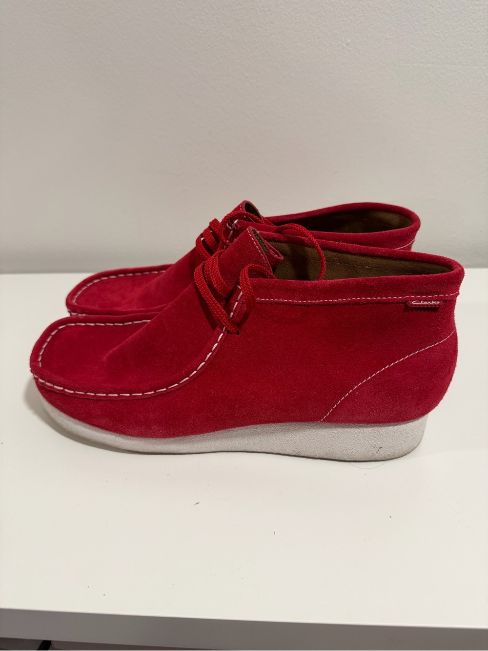 Clarks Padmore Men’s Red Suede Wallabee Boot